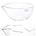 GANAZONO 150mm Round Bottom Glass Evaporating Dish with Spout Laboratory Evaporation Basin Reusable Glass Lab Dish for Scientific and Industrial Use