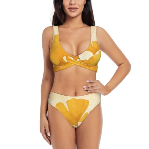 Maillot de bain imprimé vintage Ginkgo idéal pour vos vacances à la plage et farniente