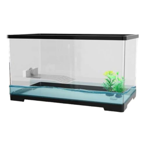 【Vzck】金魚鉢 透明なアクリル水槽 魚飼育用生態槽 デスクトップ水族館 リビングアクアリウム スクエア金魚水槽 家庭用 卓上 トレンディ シンプル コンパクト リビングルームに最適で おしゃれ 小型 組立不要 (Lサイズ,スタンダードコース)