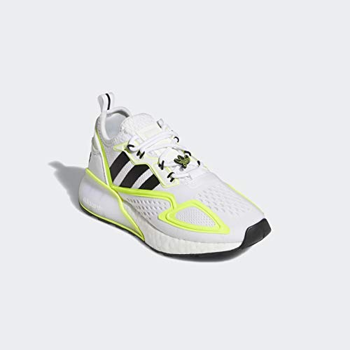 adidas Tênis infantil ZX 2K Boost, Nuvem branca/amarelo solar