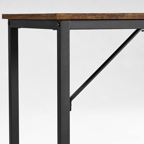 VASAGLE Tisch, Computertisch, Bürotisch, 100 x 50 x 76 cm, für Arbeitszimmer, Schlafzimmer, Wohnzimmer, vintagebraun-tintenschwarz LWD41XV2