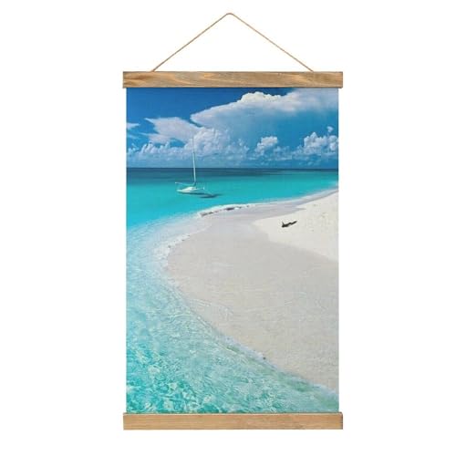 Póster de paisaje de playa (3) de 12 x 18 pulgadas, impresión artística de pared, lienzo, decoración moderna para dormitorio