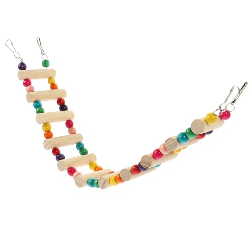 HANABASS Natural Wooden Bird Toy Bird Parrot Ladder Swing Bridge Bird Climbing Toys for Pet Birds Bird Cage Accessories