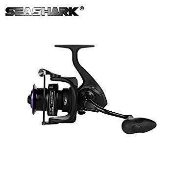 GlobalNiche® 14BB 4000-10000 Gear Ratio 4.1:1 Spinning Reel Big Sea Fishing Reel Aluminum Alloy Saltwater Spool Spinning Reels Color Black Bearing Quantity 14 Spool Capacity 5000 Series