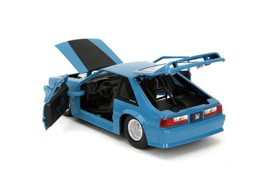 Fast & Furious JADA FORD MUSTANG GT 1:24 die-cast model car, toys for kids and adults collect and play vehicle, Blue, Black - Image 4