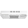 SNDOAS 24 inch Range Hood,230 CFM Under Cabinet Range Hood White,Hard Wired Ductless Range Hood Convertible Ducted,White Spray Painting Stainless Kitchen Hood with 2-Speed Fan,Rocker Switch
