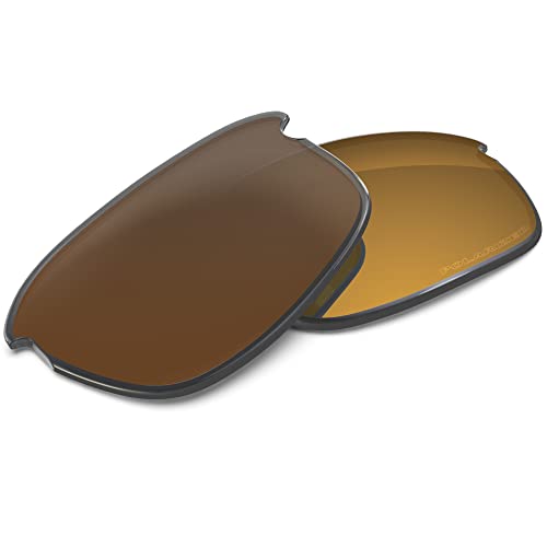 Image of Performance Replacement Lenses Compatible with Oakley Bottle Rocket OO9164 Polycarbonate Polarized Etched-Tungsten Gold