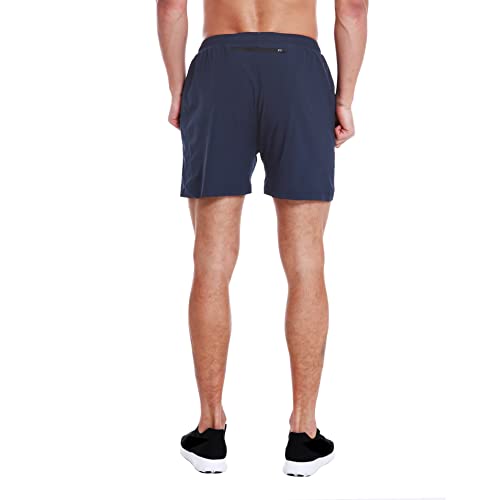 Image of EZRUN Men's 5 Inches Running Workout Shorts Quick Dry Lightweight Athletic Shorts with Liner Zipper Pockets
