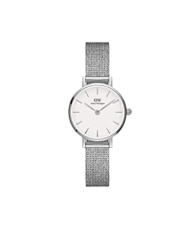 Daniel Wellington Petite Sterling Watch, Silver Mesh Bracelet, 24mm