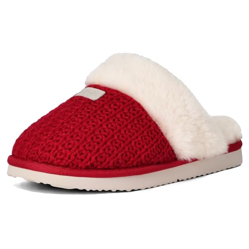 Image of OOW Cozy House Slippers for Women with Memory Foam Fuzzy Shoes for Indoor