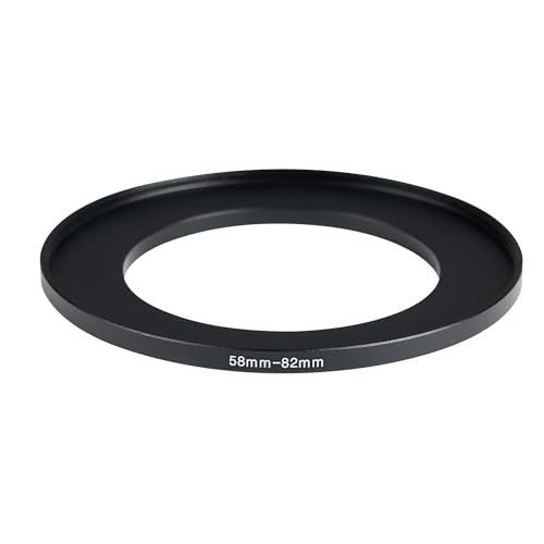 Image of 58-82mm Step-Up Ring Adapter, 58mm to 82mm Step Up Filter Ring for 58mm Lens Install 82mm ND CPL UV Camera Lens Filter (58mm-82mm)