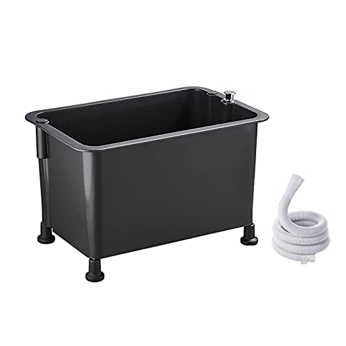 Fregadero De Utilidad Fregar Tina De LavanderíA Lavabo De Gran Capacidad Con DesagüE, DesagüE Con Una Sola Tecla FáCil EliminacióN Del Agua Cover