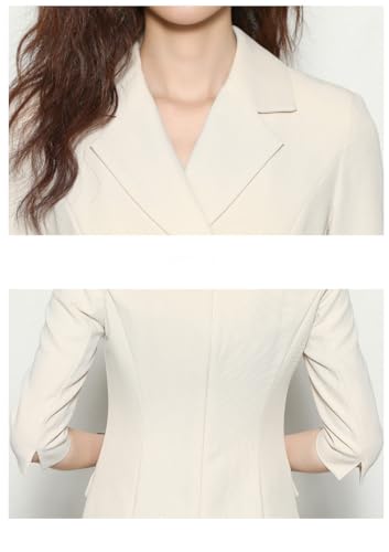 Veste de costume femme longue blazer à manches longues ajusté pour banquet et cérémonie - 3