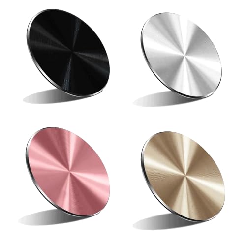 AJUNLKVDR 4pcs Aimant Telephone Voiture,Aimant de Téléphone Portable,Aimants pour Téléphones Portable,Plaque Magnétique en Plaque Métallique,Autocollant Téléphones Magnétique,Aimants de Voiture