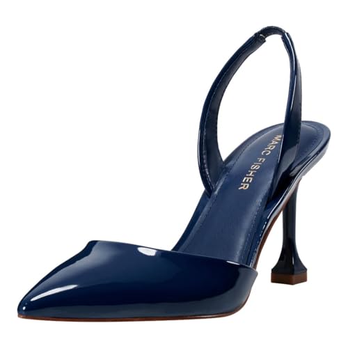 Marc Fisher Women's Hadya Pump, Dark Blue Patent 400, 8.5