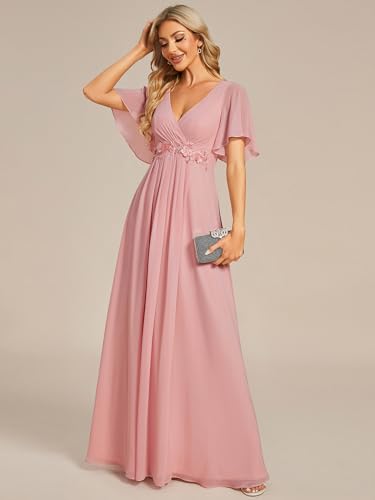 Image of Ever-Pretty Womens V Neck Applique Mother of the Bride Dresses Formal Dress