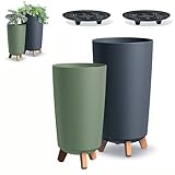 Photo Gallery dikel 2x vaso da fiori rotondo gracia su gambe - vaso da fiori per interni ed esterni - vaso da fiori - vaso da balcone - vaso decorativo - dgtl200 + dgtl240-239x239x445mm - antracite Photo Gallery dikel 2x vaso da fiori rotondo gracia su gambe - vaso da fiori per interni ed esterni - vaso da fiori - vaso da balcone - vaso decorativo - dgtl200 + dgtl240-239x239x445mm - antracite