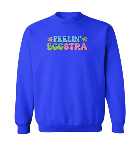 Tcombo Feelin' Eggstra - Extra Funny Egg Hunt Toddler Fleece Crewneck Sweater