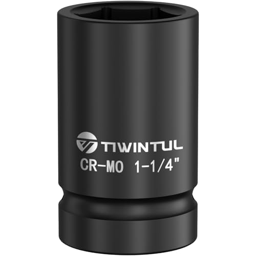 TIWINTUL 1-1/4” Impact Socket 1" Drive for Semi-Truck & Heavy Equipment