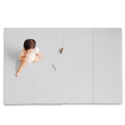 (ケラッタ) プレイマット 折りたたみ リバーシブル 赤ちゃん 1級防音 防水 厚手 (グレー,160×120cm)