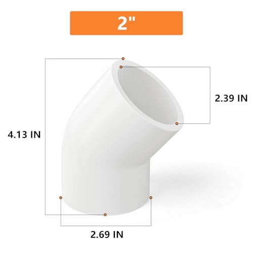 Codo 45 PVC 2 pulgadas 15 Imagen adicional