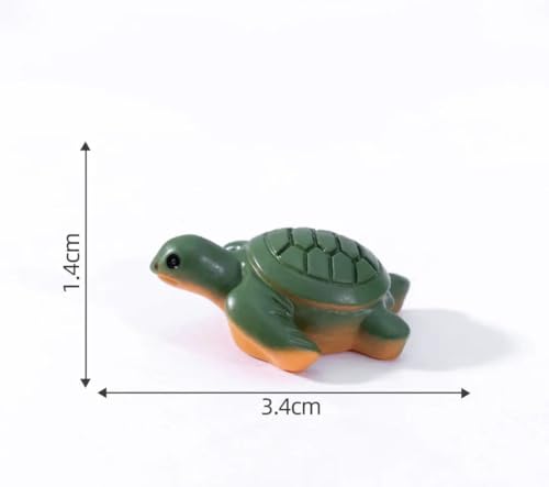 Image of VRB Dec 1 Set Miniature Showpiece Set for Home Decor,Car Dashboard,Valentine,Living Room,Gifts Figurines,Cake Decoration Items,Figurines for Home Decor. ((8 Pcs Natural Turtle Miniature))