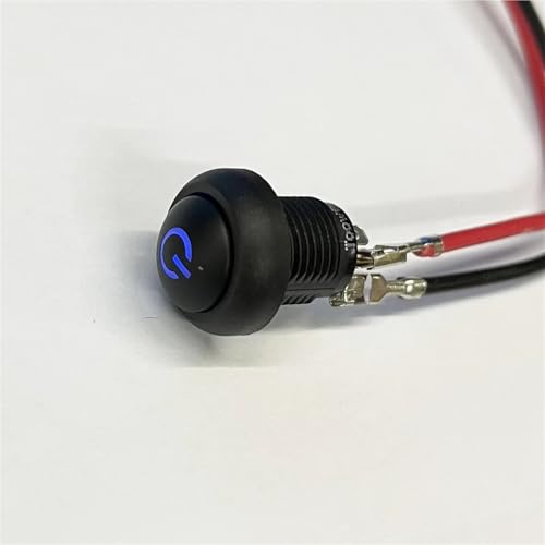Bouton poussoir 12 mm éclairé bleu pour personnaliser votre simulateur auto