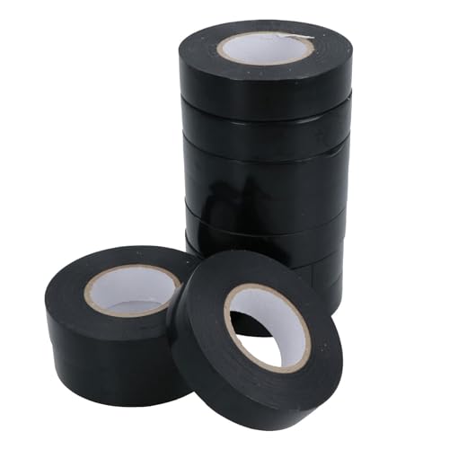 Cinta aislante eléctrica negra AB Tools de 19mm para organizar cables en el taller y hogar