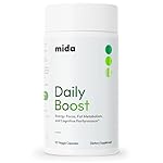 Mida Health® Daily Boost 3-in-1 Weight Loss, Energy, Focus Support for Women & Men | 7-Keto DHEA Thermogenic with Natural Caffeine, CoQ10, B12, Ginkgo, Ginseng, L-Theanine, Folate | 90 Capsules