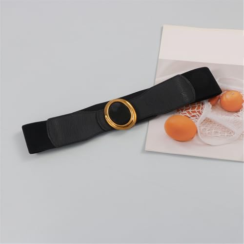 Adjustable Stretchy Wide Waistband with Gemstones Accent Comfortable Decorative Waist Belt for Formal Outfits Daily4