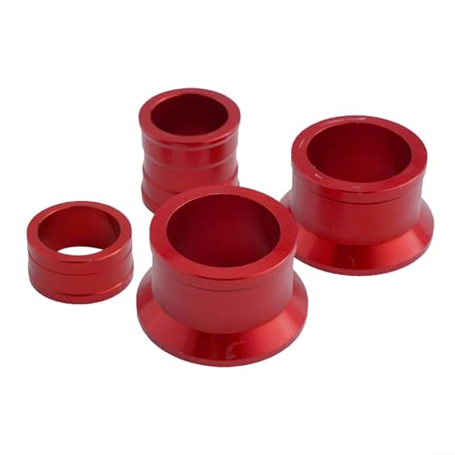 Spurverbreiterung vorne und hinten für Honda CR125R CR250R 2004-2007, CRF250R 2004-2020, CRF450R 2004-2020 - Für CNC-gefrästes 6061 Aluminium, Rot