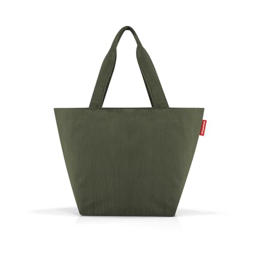 reisenthel shopper cord dark matcha Geräumige Shopping Bag und edle Handtasche in einem Aus wasserabweisendem Material