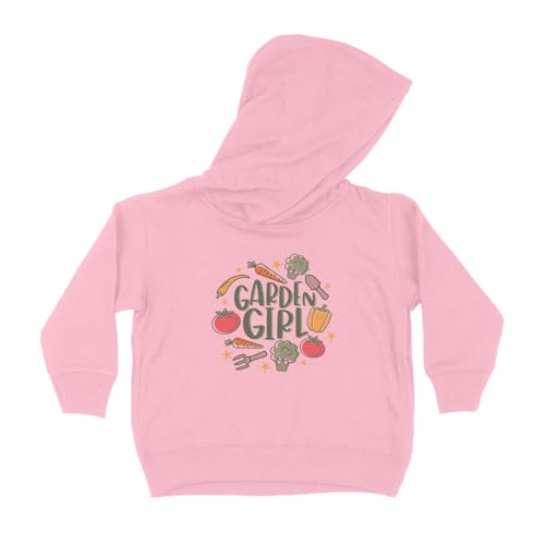 Garden Girl Kids Hoodie Sweatshirt Toddler 5T Light Pink