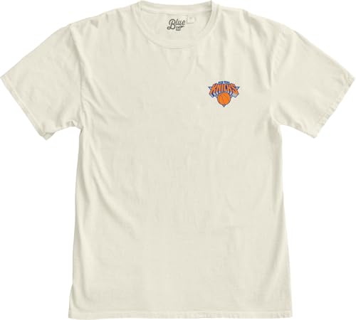 Image of Blue 84 NBA Unisex-Adult NBA Officially Licensed T-Shirt Ringspun Front /Back Ivory
