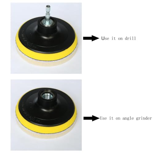 Image of 3 Inch Wool Felt Polishing Pad Buffing Wheel Set,Fine Polishing of Metal Glass Stone (12)