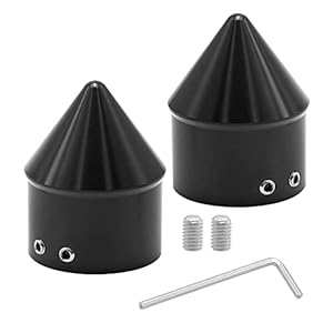 Lidscura Black Front Axle Nut Covers Spike Axle Caps Replacement For Harley Touring Softail Sportster Dyna Street Glide Road King Road Glide Electra Glide Iron 883 2008-2023 9 31tlkqmslyl. sl500 . ss300