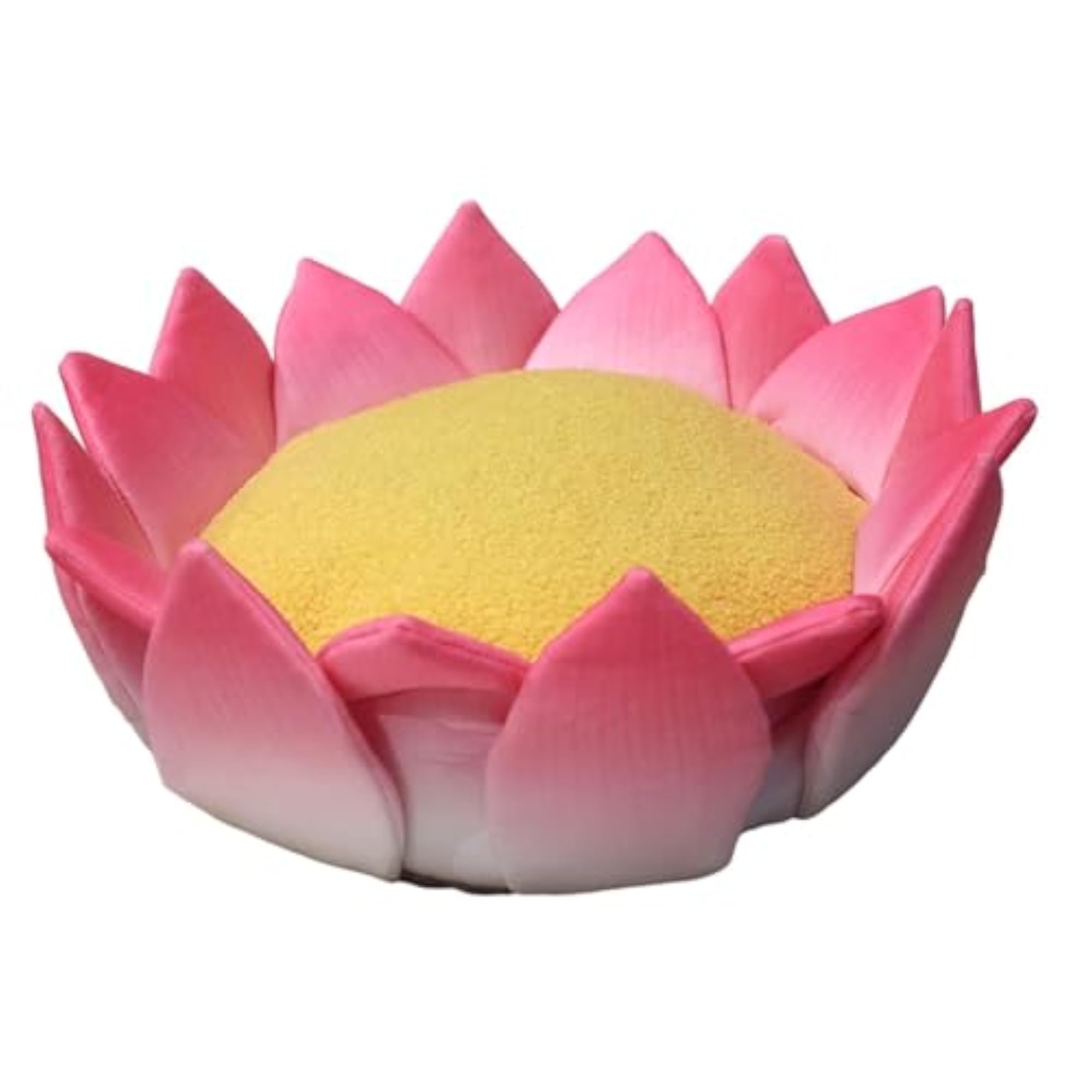 Comfortable Decorative Round Meditation Cushion, Lotus Design
