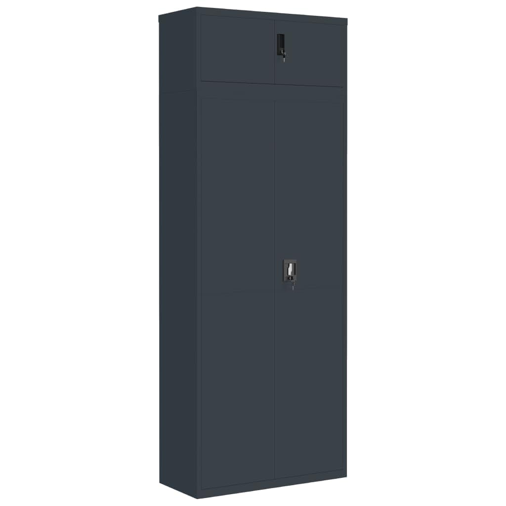 Szafka do sortowania, antracyt, 90 x 40 x 240 cm, stal