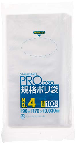Amazon.co.jp: 日本サニパック 保存袋 規格袋 透明 4号 100枚