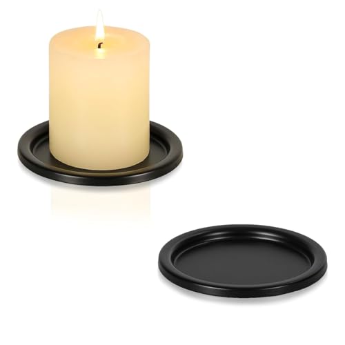 ZHAOCAI 2 Stück Kerzenständer Kerzenhalter Kerzenständer Schwarz...