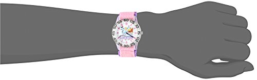 Disney Girl's 'Cinderella' Quartz Plastic and Nylon Watch, Color:Pink (Model: W002953)2