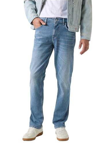 Jean skinny fit GUESS en coton noir pour homme modèle M6RAS2D6761