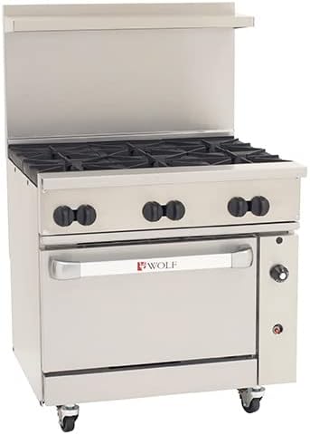 C36-S-6B-N Vulcan C36S6B - Challenger XL Gas Range, 36"W, 1 Bakers Oven, 6 Burners, Standard, Natural
