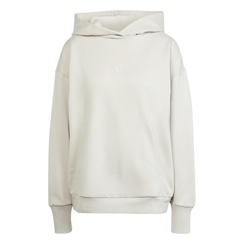 adidas Women's All SZN Fleece Loose Hoodie, Wonder Alumina, Medium