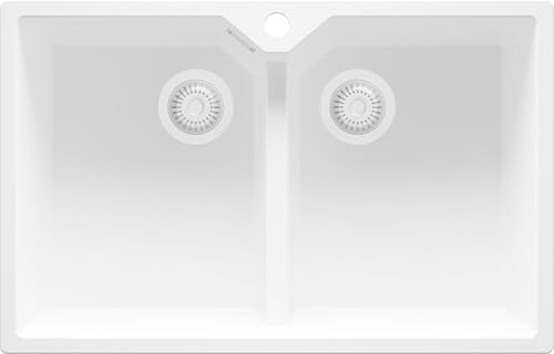 Fregadero de cocina rectangular para mueble de 80cm Madrid Twin 2