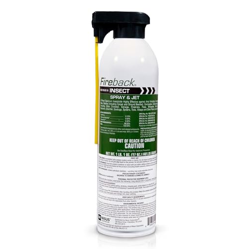 Nisus Fireback Bed Bug Spray Water Based Insect Control for Wasps Hornets Fleas Ticks Ants Roaches and Spiders Long-Lasting Crawling Insect Protection for Indoor and Outdoor Use 17oz.