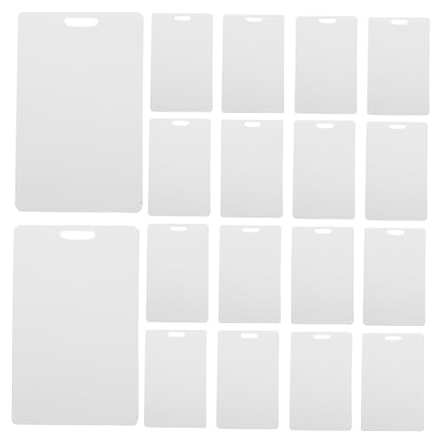 jojofuny 100pcs Blank Name Cards Printable DIY Plastic Tags for Present Packing Luggage Labels Craft Projects Ink Leak