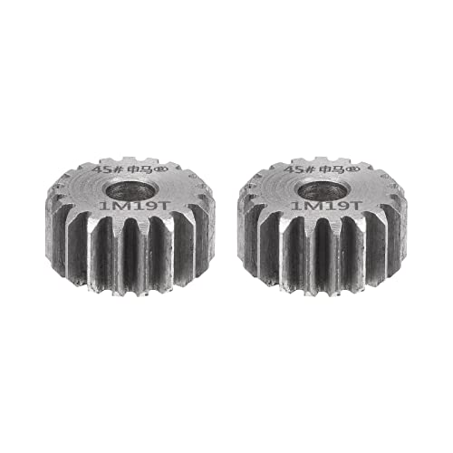 Image of HARFINGTON 2pcs Straight Spur Gear 6mm Bore 19T Mod-1 Hardened 45# Steel Spur Diff Differential Motor Gear RC Car Replacement Parts