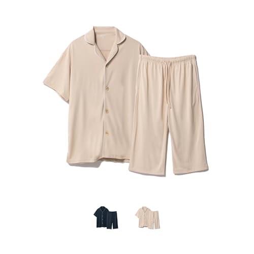 [TENTIAL] �����f�� BAKUNE Pajamas [ �o�N�l �p�W���} ] �㉺�Z�b�g(�����E�N���b�v�h�p���c) ��ʈ�Ë@�� ���J�o���[�E�F�A ���j�Z�b�N�X �j�����p �x�[�W�� S