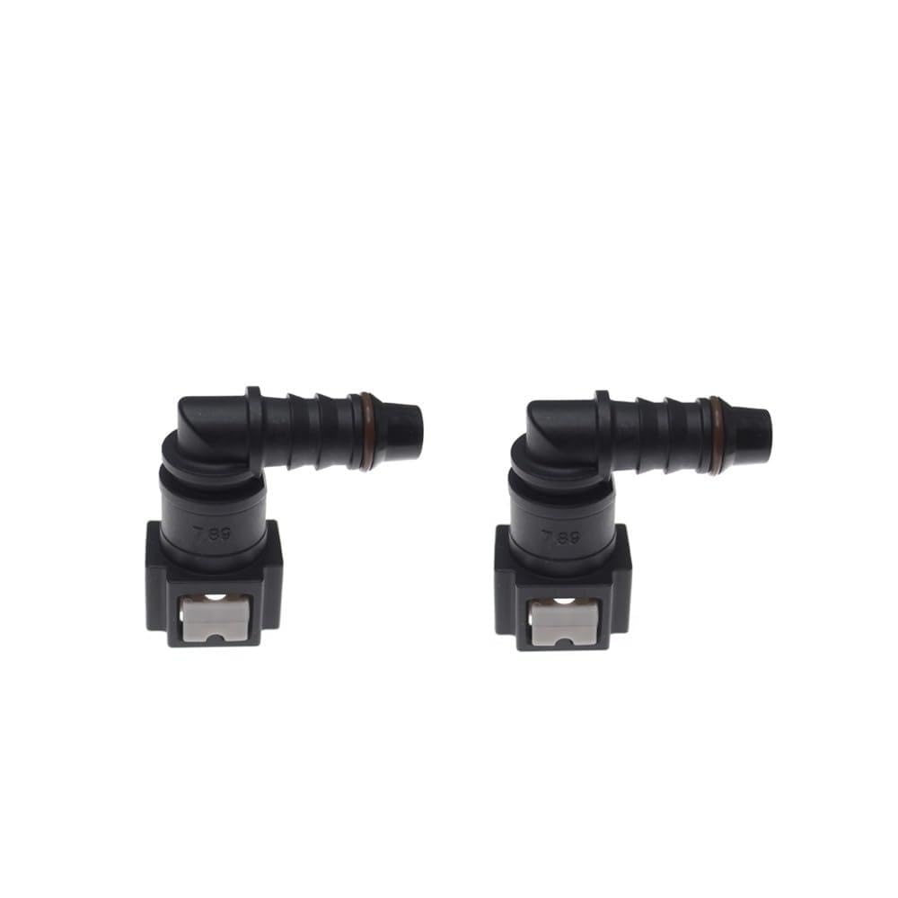 2/5/10x 7.89 ID8 90° Car Line Hose Coupler Quick Release Connector Line Nylon Hose Coupler Carburetor Part(2PCS)